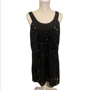 Cynthia Steffe Black Lace Sleeveless Mini Dress